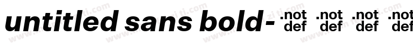 untitled sans bold字体转换